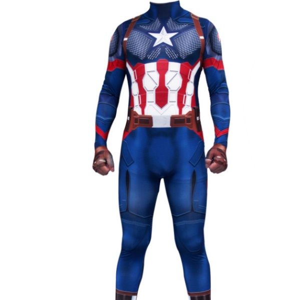 Adult Womens Captain Marvel Cosplay Costume Women Bodysuit Jumpsuit